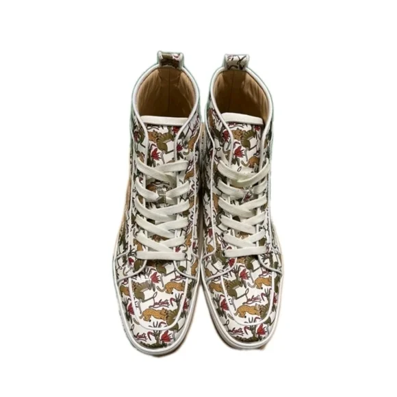 RARE Louboutin Rantus High Top Sneaker EU 44 US Men's Size 11 (EUC) - Picture 3 of 11